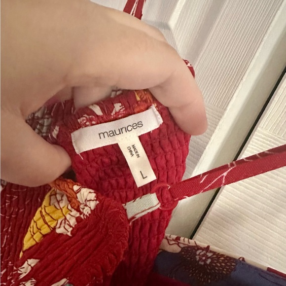 Red floral maxi dress - Picture 8 of 8